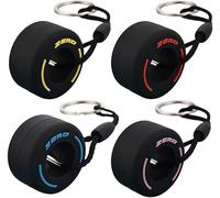4-Pack di Portachiavi in Stile F1 Racing - Accessorio a Tema di Pneumatico per Auto, Regalo Unisex Ideale per gli Appassionati di Sport Automobilistici (Multi-colore)