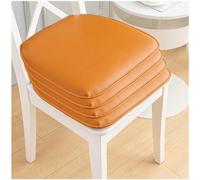 4 Pack Dining Chair Cushions Yellow Leather U-Shape Comfort Seat Pads Anti-Slip Kitchen Chair Cushions for Dining Room Non-Slip Sofa Cushions for Enhanced Comfort