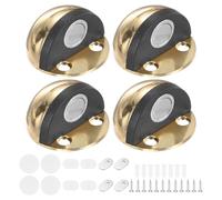 4-Pack Fermaporte A Pavimento, 1" Fermo Magnetico A Mezza Cupola [Tono Oro]