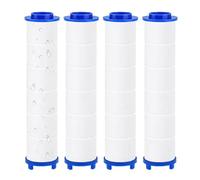 4 Pack Filtro Element Per doccetta staccabile, Doccia Filtro in Cotone PP, Filtro a Cartuccia Portatile, Sostituibile Cotone Filtro Sfere minerali integrate per Sedimenti (9x2cm-Con Sfere Minerali)
