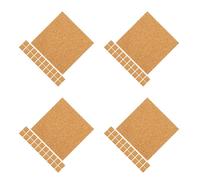 4 Pack Fogli Di Supporto Rotondi in Sughero Sbucciare Attaccare Il Coaster Con