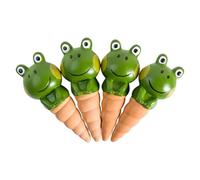 4-Pack Frog Terracotta Self-Watering Spikes for Vegetable Gardens