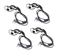 4-Pack G Forma 2 Pin Auricolare Cuffie per Kenwood Th- / TK Serie Radio Device