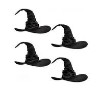 4 Pack Halloween Witch Hat Large Wizard Cap for Halloween Party Decor Cosplay Costume Accessory