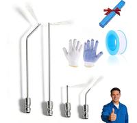 4 Pack High Pressure Washer Nozzle Kit for Washing Machine & Ac Cleaning, High-Pressure Washer Extension Rod Nozzle Cleaning Kit, 1/4" Chassis Flush Kits, Straight/Side Spray Nozzles (4Pack)