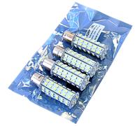 4-Pack HQRP 1156 BA15S Bianco 66-SMD LED Luce Posteriore/Di Freno