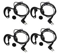 4-Pack HQRP 2-Pin Esterna Orecchio Loop Mani Libere Ptt Mic per Bearcom Radio