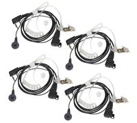 4-Pack HQRP 2 Pin Hands Free Headset per Kenwood TK-3360 TK-3400 TK-3402 TK-5220