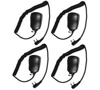 4-Pack HQRP 2 Pin Ptt Mini Altoparlante Microfono per Kenwood Th- TK Serie Radio