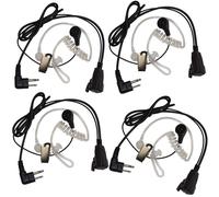 4-Pack HQRP 2Pin Auricolare Mani Libere Premere per Parlare Mic Motorola Radio