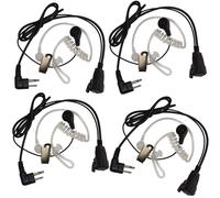 4-Pack HQRP 2Pin Auricolare Mani Libere Premere per Parlare Mic Motorola Radio
