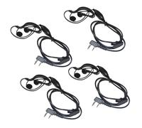 4-Pack HQRP Auricolare A Forma Di G PTT Per Retevis H-777, RT-5R, RT-5RV, RT-B6