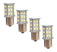 4-Pack HQRP BA15s 30-SMD LED Lampadina Caldo Bianco per 93 1141 1156 1073 1093