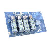 4-Pack HQRP BA15s Base 66 LED SMD3528 Lampadina Cool Bianco 6300K-7000K 320-370