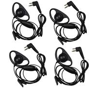 4-Pack HQRP D Forma Auricolare Cuffie per Bearcom BC10 BC20 BC90 BC120 BC130