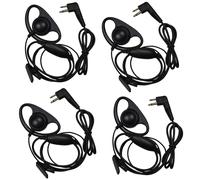 4-Pack HQRP D Forma Auricolare Cuffie per Bearcom BC10 BC20 BC90 BC120 BC130