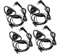 4-Pack HQRP D Shape Earpiece Headset per Motorola CLS1410 CP150 MV12 SV21 XU2100