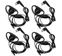 4-Pack HQRP D Shape Earpiece Headset per Motorola ECP-100 PR-400 Mag Uno BPR-40
