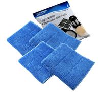 4-Pack HQRP Lavabile Microfibra Blu Vapore Mop Pastiglie per Haan RMF2X RMF4X