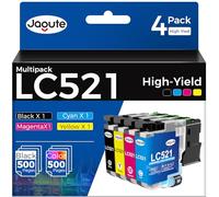 4 Pack LC521 Cartucce d'inchiostro Compatibili con Brother LC521 LC521VAL