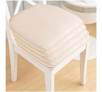 4 Pack Leather U-Shape Dining Chair Cushions Comfortable Anti-Slip Seat Pads for Kitchen Chairs Khaki Color Dining Room Home Decor