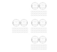 4 Pack Palline Di Capsule Plastica Piccolo Palla Ripienabile Trasparente