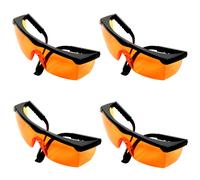 4-Pack Protettivi Occhiali di Sicurezza Anti Nebbia Arancione Lenti Ansi Z80.3