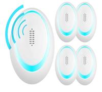 4 Pack Repellente Ultrasuoni,Ultrasuoni per Zanzare Repellente Ultrasuoni Antizanzare Ultrasuoni Dissuasore per Topi, Repellenti a Ultrasuoni per Scarafaggi, Ragni,Mosche