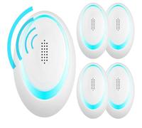 4 Pack Repellente Ultrasuoni,Ultrasuoni per Zanzare Repellente Ultrasuoni Antizanzare Ultrasuoni Dissuasore per Topi, Repellenti a Ultrasuoni per Scarafaggi, Ragni,Mosche