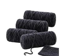 4-Pack Soft Chenille Yarn for Knitting & Crochet - 400g Total | Plush velvet yarn for cozy creations, perfect for knitting and crochet.(Color23)
