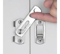 4 Pack Stainless Steel Barn Door Latches Serratura per porta multiuso scorrevole pieghevole armadio cassetto e gabbia animali domestici resistente alla ruggine facile da installare