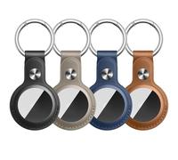 4-pack Tag Leer Houder met Sleutelhanger, Anti-verloren AirTag Case, Tags Sleutelhanger Compatibel met Tag GPS Item Finders Accessoires