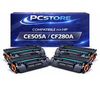 4 pack Toner CE505A / CF280A Compatibile per HP LaserJet P2055 P2035 M401 M425