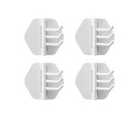 4-Pack Wall Hooks, Adhesive Folding Hook for Flat Surfaces And Corners, Rust Resistant ABS, Space-Saving/No Drilling Wall Key Hanger(White)
