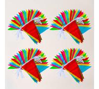 4 Packs Bandiere Triangolari Decorazioni Per Feste Bandierine Con Stendardi