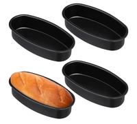 4 Packs Oval Cheesecake Pan 9x4.5x2 Inches Nonstick Baking Loaf Meat B