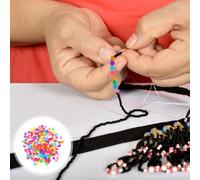 4 Packs Perline Piccole Braccialetti Distanziatrici Rotonde L'artigianato