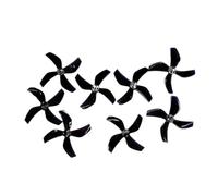 4 paia 8 pezzi D51 2020 2 pollici 2x2x4 50,3 mm eliche for PC a 4 pale albero da 1,5 mm for RC FPV Racing Freestyle Tinywhoop BETA85X Drone(Black)