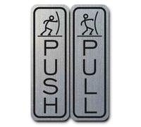 4 Paia Adesivi For Porte Scorrevoli, Punte Push E Pull For Porte In Acrilico, Adesivo Autoadesivo For Porte In Vetro, Segnaletica For Porte In PVC Impermeabile E Protezione Solare For Porte Di Aziende