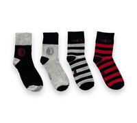 4 paia calze corte Milan bambino ragazzo in caldo cotone ufficiale 31/34 - 35/38