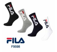 4 PAIA CALZE CORTE UOMO DONNA FILA F9598 CALZINI DI SPUGNA TENNIS