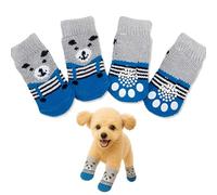 4 paia calzini per cani, grazioso orsacchiotto, protezione zampe cane, protezione per le zampe dei cani.