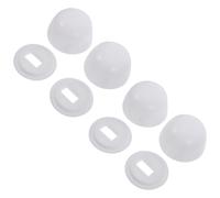 4 Paia Copri Bullone per Wc in Plastica Bianca, Set | Viti della Tavoletta e Bulloni a Pavimento, Superficie Liscia, Facile da Pulire, per Bagno e Immobili in Affitto