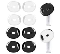 4 paia Cuscinetti auricolari di ricambio per Airpods 4, antiscivolo, antigraffio, accessori sportivi ultra sottili in morbido silicone, copertura per auricolari AirPod 4a generazione adatta alla