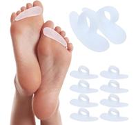 4 paia cuscinetti in gel per dita a martello, dita a martello correttore, raddrizza dita dei piedi, allineatori e piastre per dita curve,anello per alluce valgo