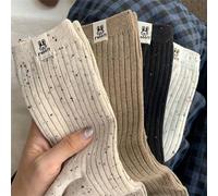 4 paia di calze a metà polpaccio di colore unito per donne, calze casual traspiranti alla moda, calze corte e collant da donna, calze con disegno di coniglietto, adatte come regali di Pasqua 2/4/6/8 p