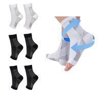 4 paia di calzini per fascite plantare a compressione del piede, bendaggio di sostegno, sollievo dallo sperone calcaneare, calze da notte per dolore, distorsioni alla caviglia, tendinite d'Achille,