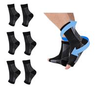 4 paia di calzini per fascite plantare a compressione del piede, fascia di sostegno, neuropatia, sollievo dello sperone calcaneare, calze da notte per dolore, distorsioni, tendinite d'Achille, S/M,