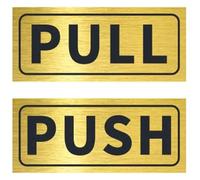 4 paia di cartelli push pull for porte in PVC 12x5 cm multicolore