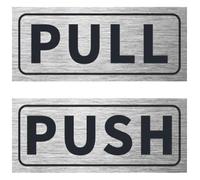 4 paia di cartelli push pull for porte in PVC acrilico multicolore 12x5 cm autoadesivi for uso aziendale